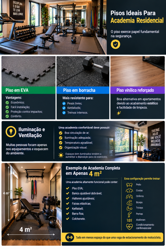 Academia em Casa: Guia Completo para Pouco Espaço Academia em Casa